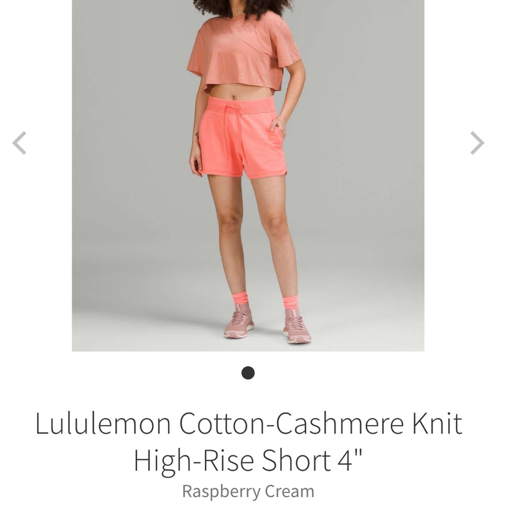 Lululemon Cotton-Cashmere Knit High Rise Short